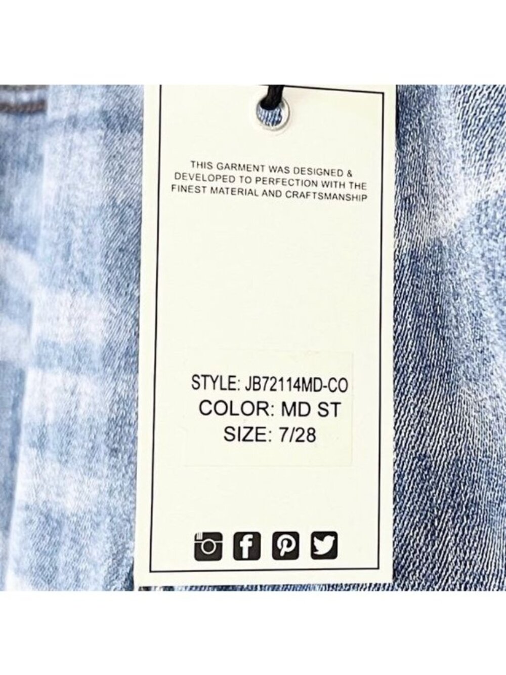 Judy Blue Mid Rise Cuffed Skinny Jeans 28 New - Picture 8 of 9